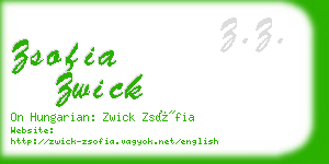 zsofia zwick business card